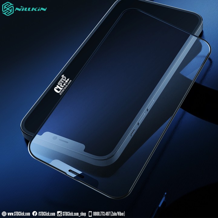 KÍNH CƯỜNG LỰC IPHONE 12 - 12 PRO NILLKIN CHỐNG VÂN TAY FOGMIRROR 2.5D CHÍNH HÃNG
