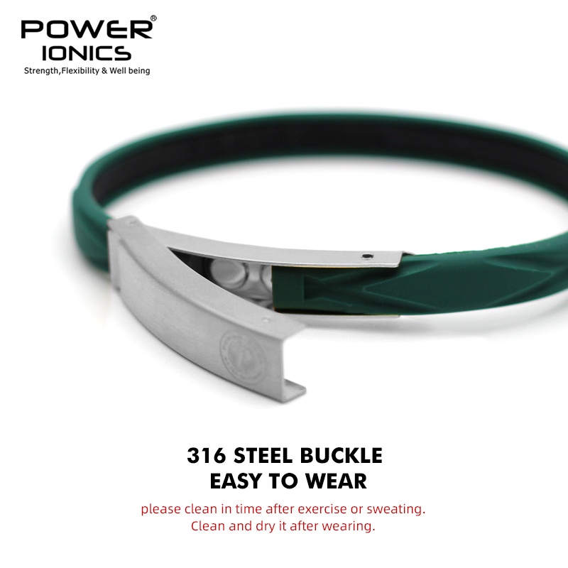 Vòng Đeo Tay Nam Châm Chống Bức Xạ FDA Phiên Bản Lăng Kính Y Tế 2000Anions Chống Nước Thời Trang Unisex