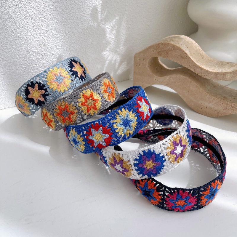 Băng Đô Cài Tóc Đan Móc Hình Hoa Thanh Lịch Cho Nữ