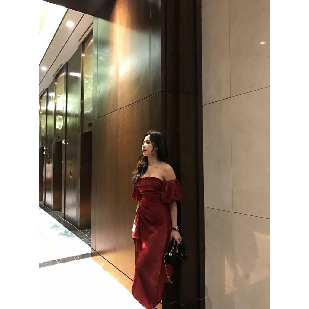 [VIDEO+HÌNH THẬT] Váy Đầm RED HOLIDAY DRESS Chất Cát Thái Sang Trọng Đẹp Sexy Thời Trang Dạo Phố Dự Tiệc Hàng Cao Cấp