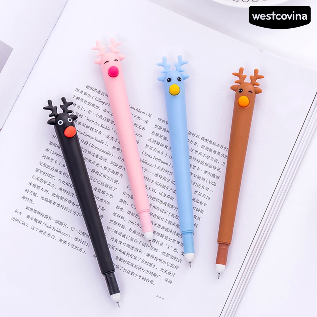 [Hot]✍Set 4 Bút Mực Gel Hình Tuần Lộc Dễ Thương