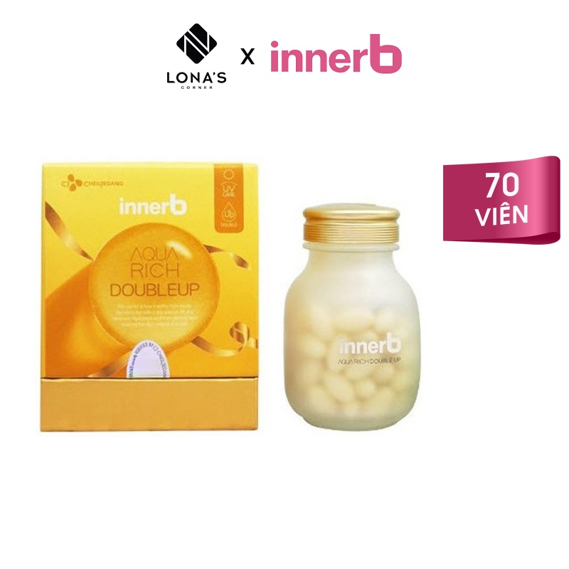 Viên Uống Innerb Aqua Rich Doubleup Hỗ Trợ Cấp Nước Và Collagen 70 viên (Mẫu mới)
