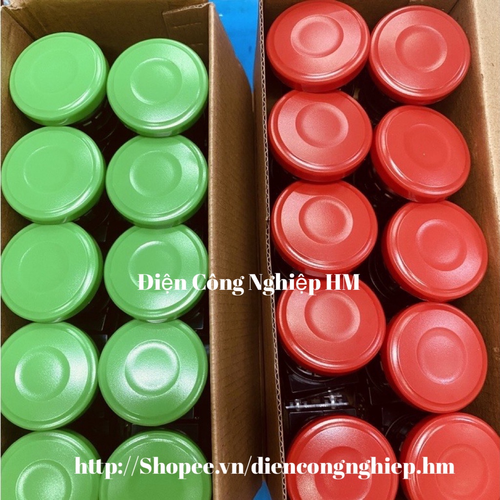 Nút ấn nhấn nhả hình nấm Phi 25 Hanyoung - Chính Hãng CRE-25M1G, CRE-25M1R