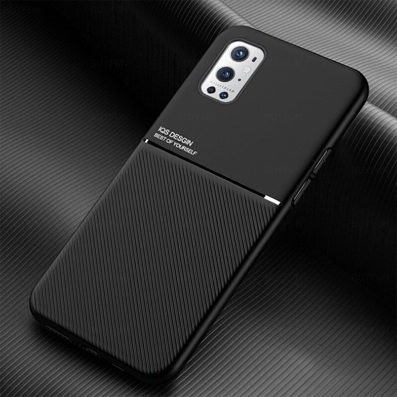 Ốp Điện Thoại Silicon Dẻo Bề Mặt Da Chống Sốc Có Giá Đỡ Nam Châm Cho One Plus Oneplus 9 Pro 9pro 5g 1 + 9pro