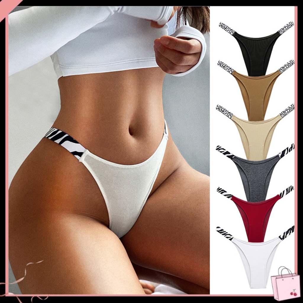 {Soltweter} Quần Lót Cotton Mỏng Co Giãn Mềm Mại Thoải Mái Khâu Hình Ngựa Vằn Cạp Thấp Co Giãn Dùng Khi Ngủ Dành Cho Nữ