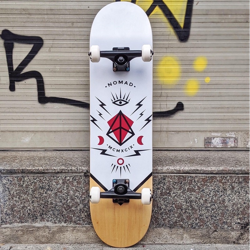 Ván Trượt Skateboard Thể Thao Cao Cấp Châu Âu - NOMAD COMPLETE KRID THUNDER 8.0