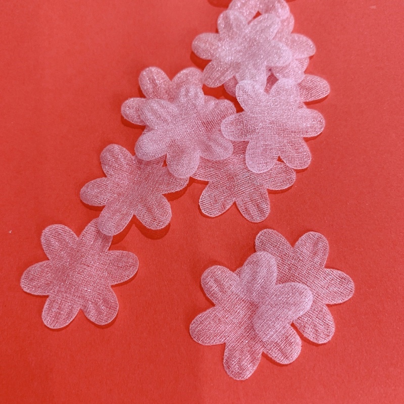 Bịch 72 Hoa voan ép màu hồng phấn size 2,5cm