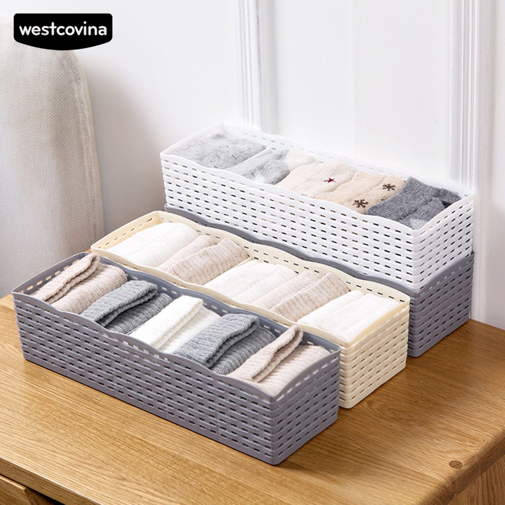Giỏ Đựng Vớ / Đồ Lót 5 Ngăn Bỏ Ngăn Kéo Tiện Lợi