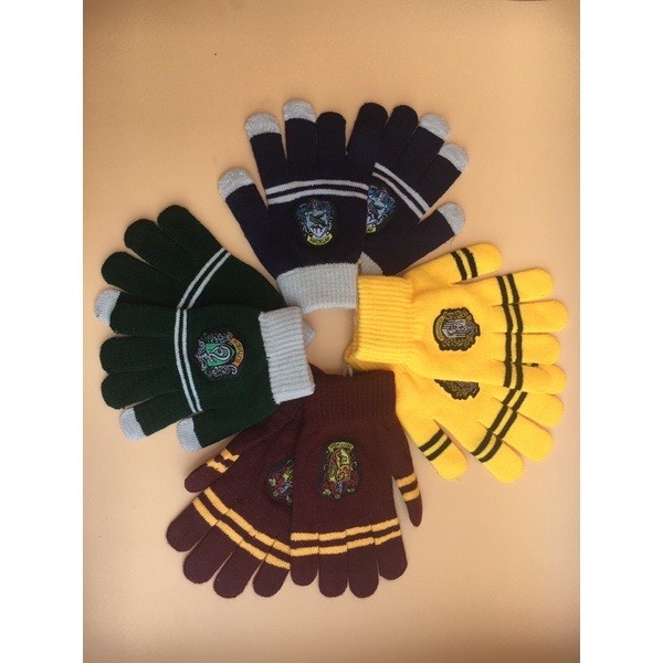 Găng tay giữ ấm/ chống nắng phong cách Harry Potter đủ bốn nhà Gry, Sly, Huf, Rav
