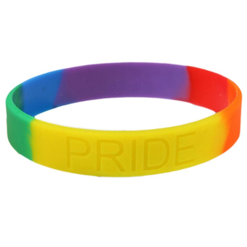 Wmmb Vòng Tay Cao Su Silicone Màu Cầu Vồng Cho Các Bữa Tiệc Parades Fes