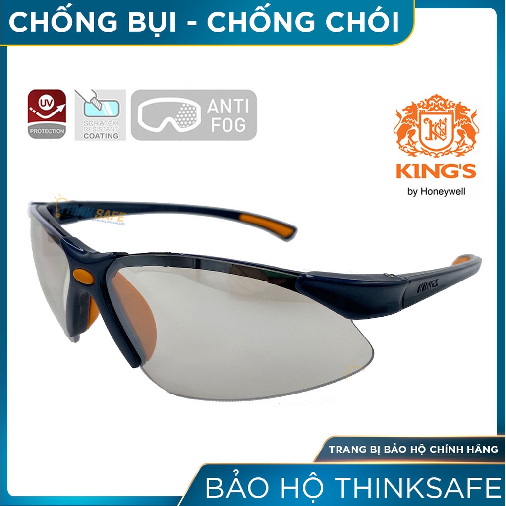 Kính bảo hộ đa năng King's Thinksafe, Mắt kiếng chắn bụi, chống chói, chống tia UV đi đường, bảo vệ lao động - KY313B