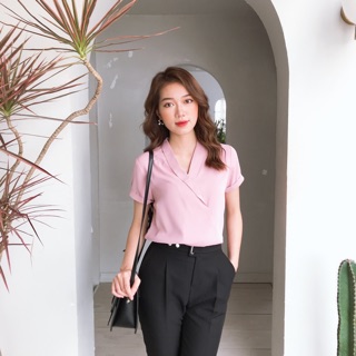 Áo lụa cổ V