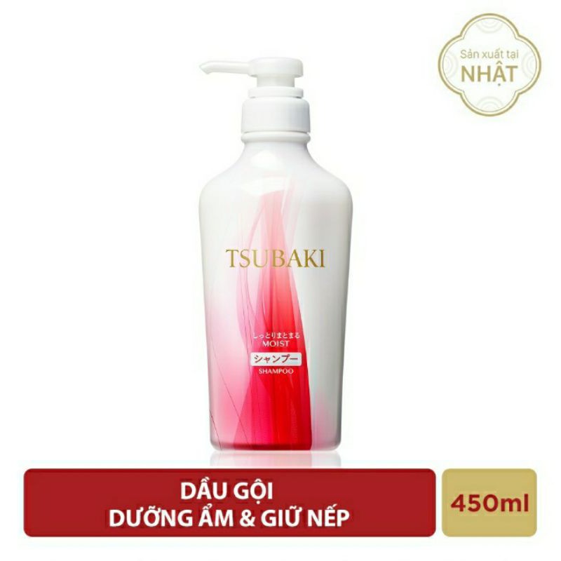 Dầu gội dưỡng ẩm và giữ nếp Tsubaki Moist 450ml