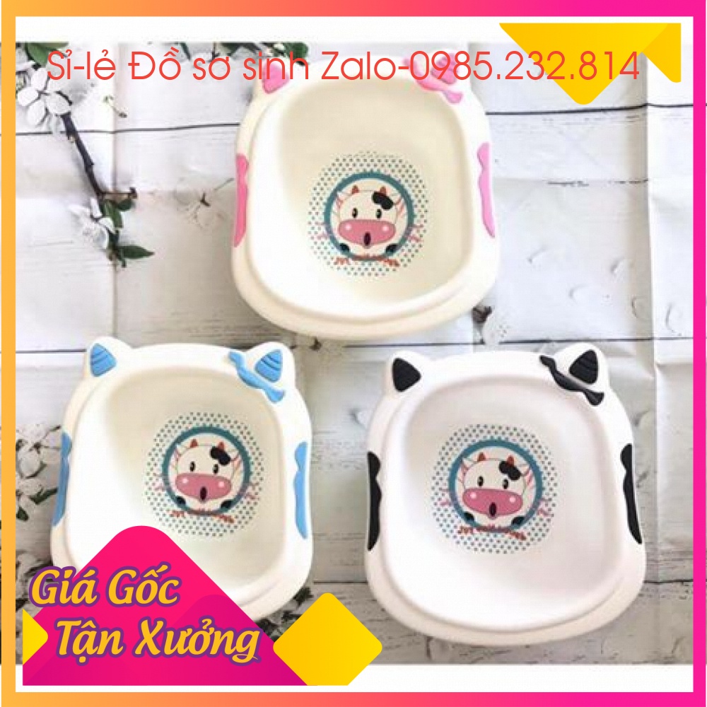 Chậu rửa mặt hình bò sữa cho bé trai gái