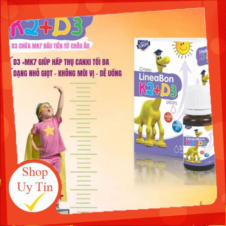 [Chính Hãng] LineaBon K2+D3 - Bổ sung vitamin K2, D3. Tăng cường hấp thu canxi, giúp phát triển chiều cao vượt trội