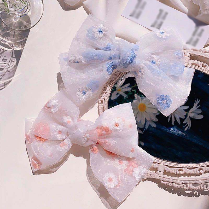 Kẹp Tóc Phối Ren Hoa Thời Trang Dễ Thương Cho Nữ
