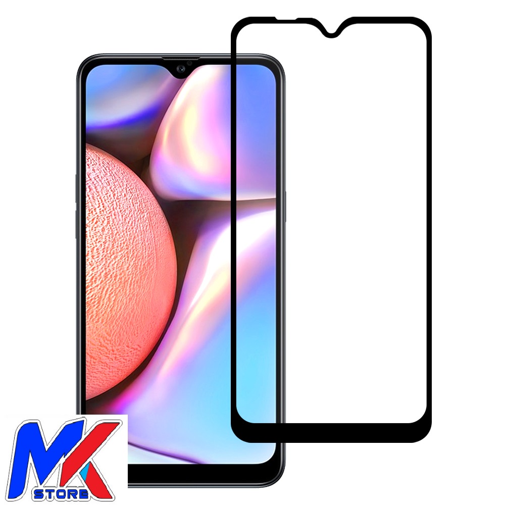 Kính cường lực bảo vệ màn hình ĐT Samsung A10/A10S 2019 full màn hình full keo - tặng bộ giấy lau kính trị giá 10K