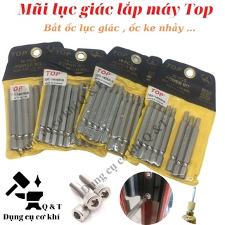 Đầu lục giác , Lục giác lắp máy khoan bắt ốc 4mm 5mm 6mm Top 65mm