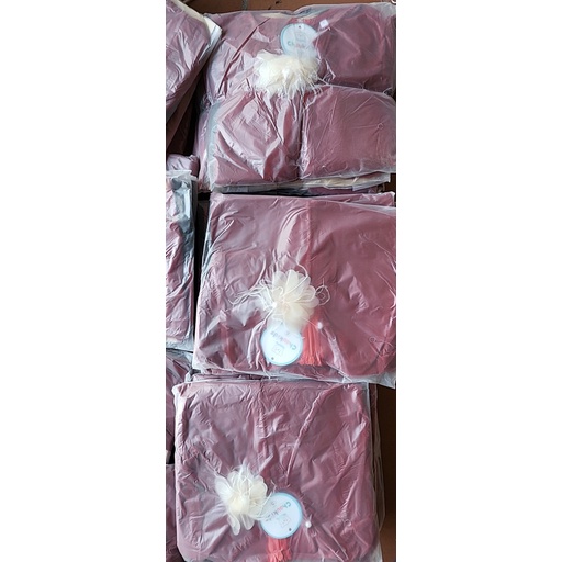 Set Áo dài cổ tròn nơ ngực cho bé gái