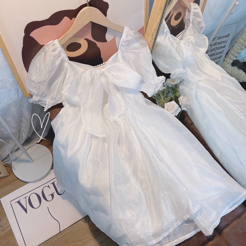 ĐẦM BABYDOLL TRẮNG NƠ LƯNG