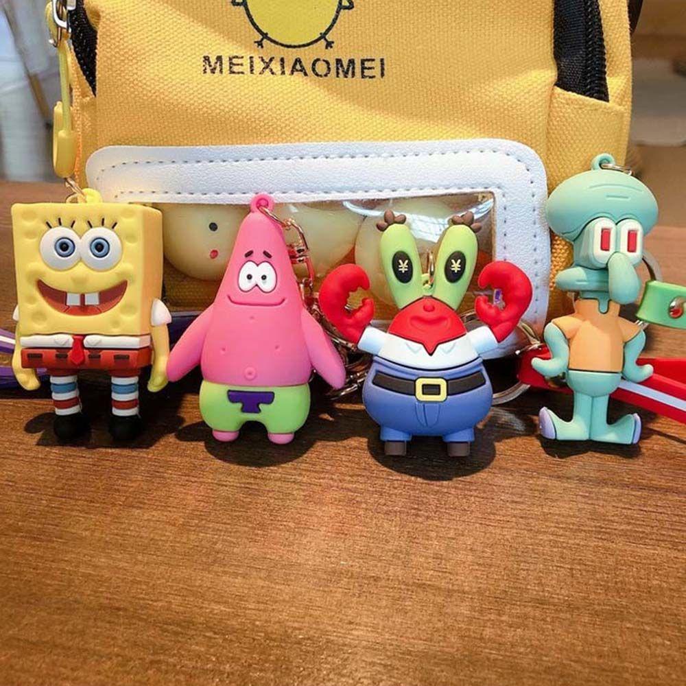 LANFY Móc Khóa Hình Chú Cua Hoạt Hình SpongeBob Đáng Yêu