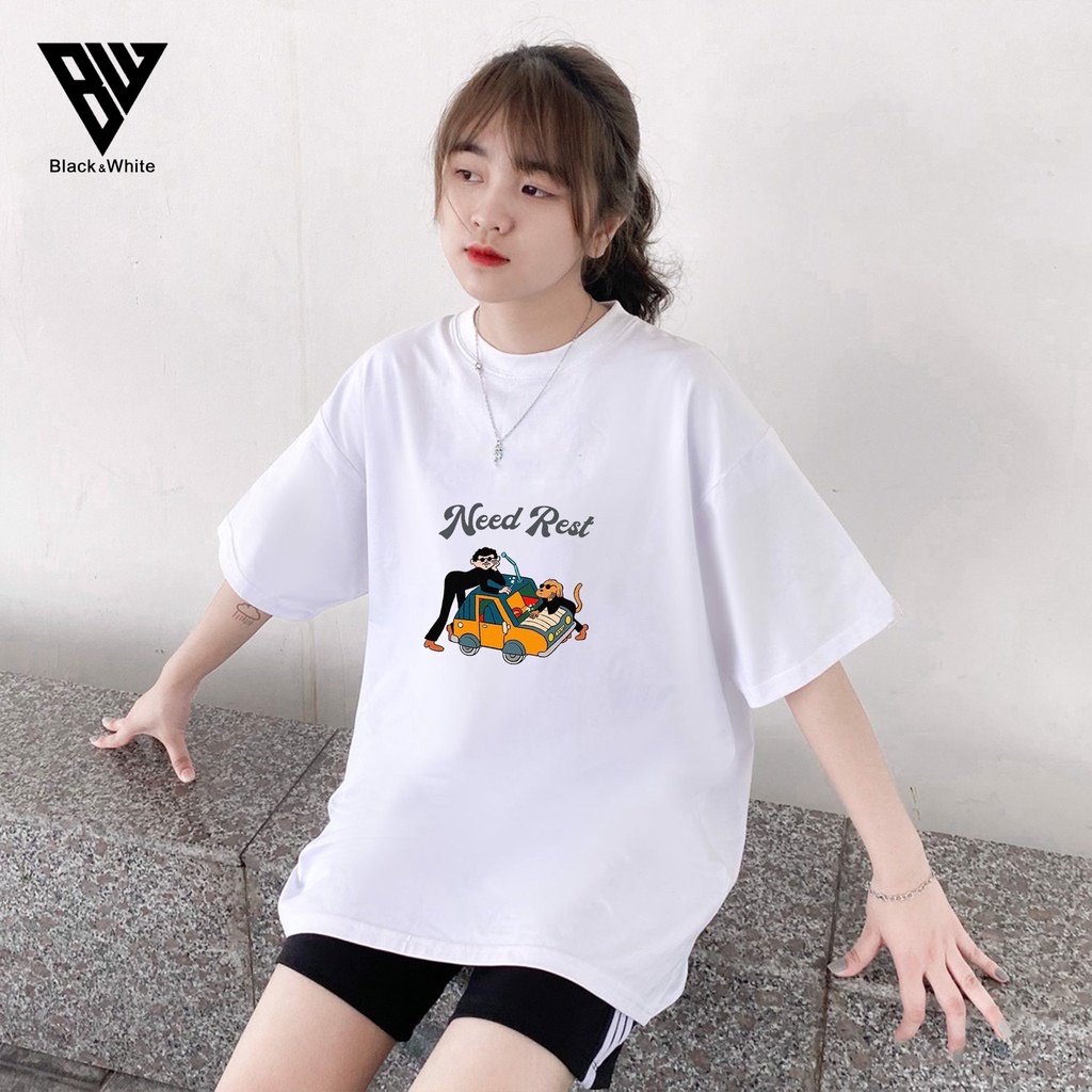 【FREE SHIP】Áo Thun Tay Lỡ nam nữ unisex in NEED REST chất vải dày mịn co dãn 4 chiều- BW Fashion