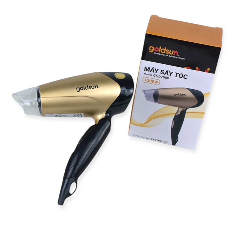 Máy sấy tóc tạo mẫu tốc tích hợp 3 chế độ gió Goldsun GHD2000