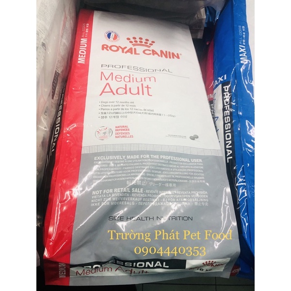 THỨC ĂN CHO CHÓ ROYAL CANIN MEDIUM ADULT 16kg