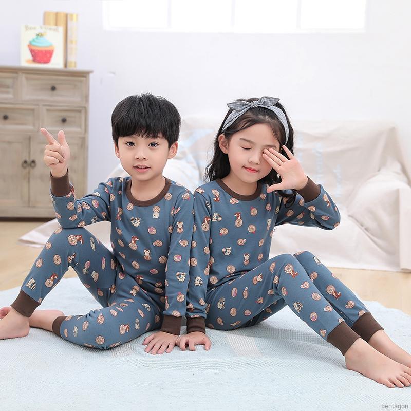 Set Đồ Ngủ In Họa Tiết Hoạt Hình Dễ Thương Cho Bé