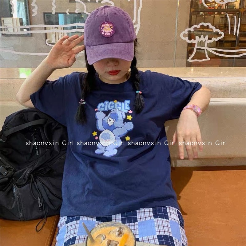 Mũ lưỡi trai họa tiết mặt gấu dễ thương có thể điều chỉnh kích cỡ