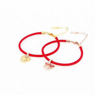 Lắc Tay Dây Đỏ Chuột Vàng May Mắn Titan Ko Đen TT 2324