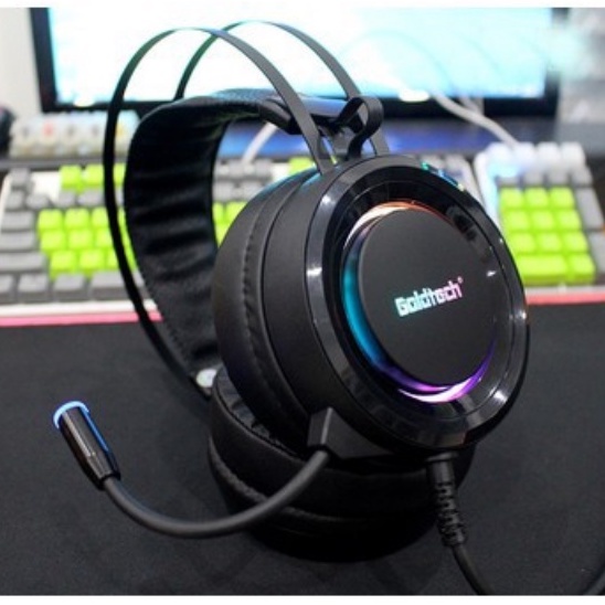 Tai Nghe Gaming Goldtech LD89 - Tai Nghe Chụp Tai Chơi Game Âm Thanh 7.1 Có Đèn Led - Bảo Hành 12 Tháng