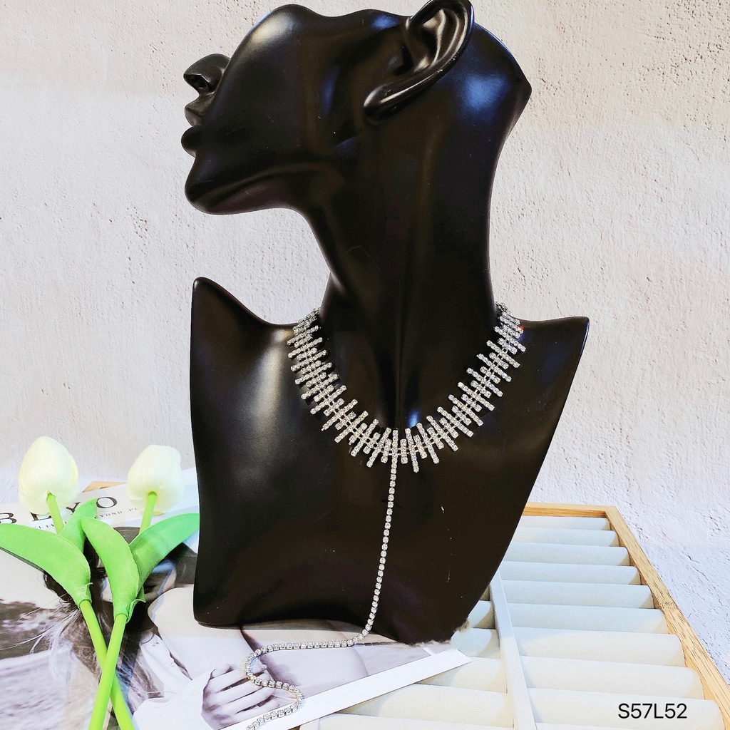Choker vòng cổ xương cá đính đá cao cấp dành cho nữ MS520057