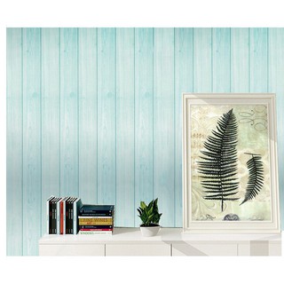 Cuộn 5M PVC giấy dán tường (có sẵn keo dán) - SỌC XANH KT060