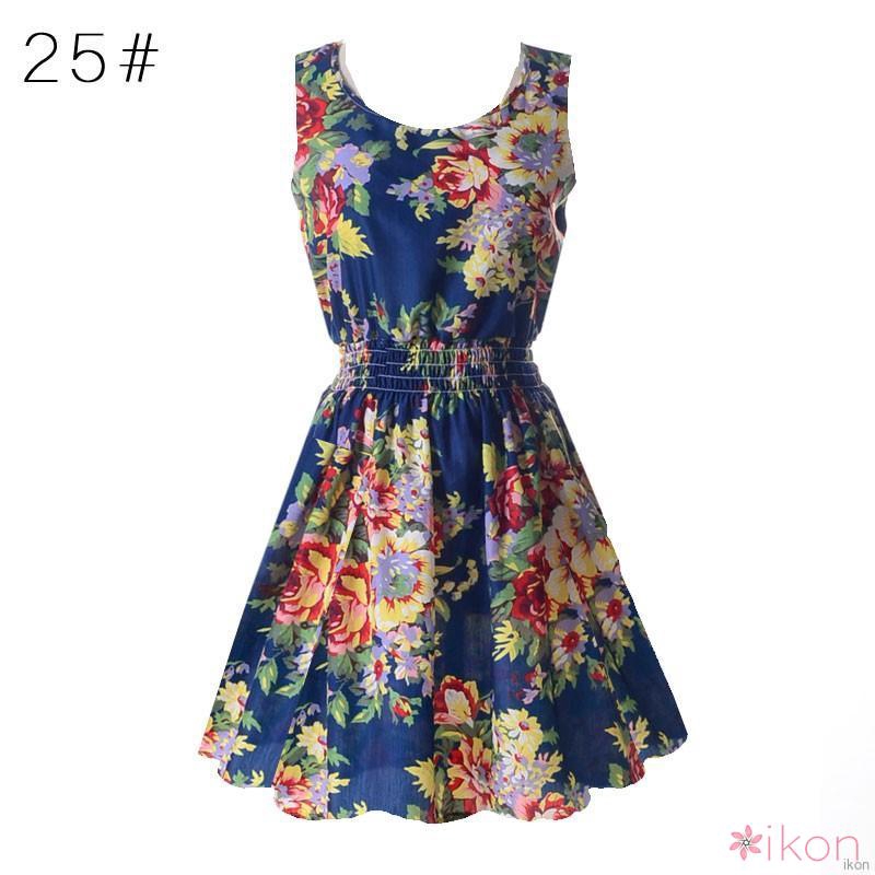 Đầm cổ chữ tiết phong cách Bohemian đầm hoa váy hoa nhí | BigBuy360 - bigbuy360.vn