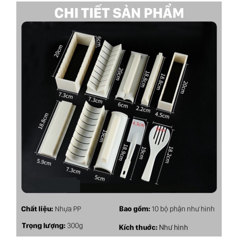 Bộ dụng cụ làm cơm cuộn, shushi