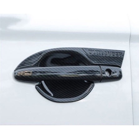 Ốp Tay Nắm, Hõm Cửa Cacbon xe Outlander 2016 - 2021, 2022, 2023 vân carbon cao cấp - Giá 1 bộ