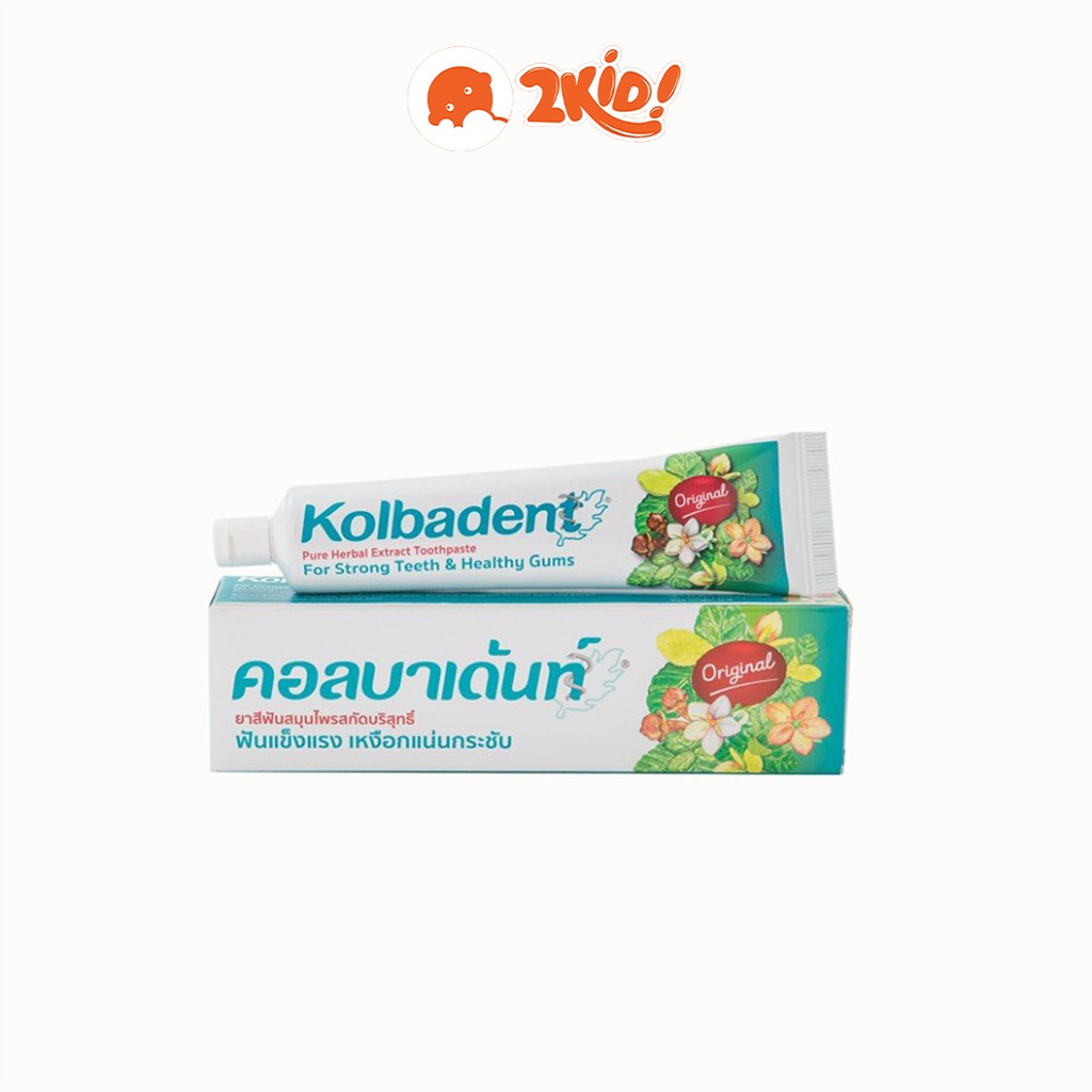 Kem đánh răng thảo dược thuần khiết Kolbadent 2 dung tích - 2Kid