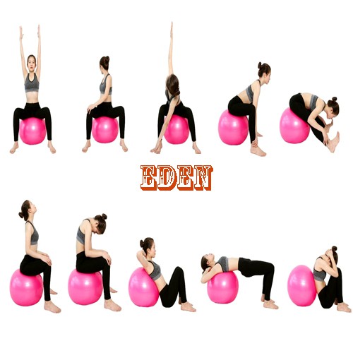 Bóng tập Gym/Yoga trơn 55,65cm ( Khách chọn màu + Tặng bơm bóng và bộ kim bơm bóng dự phòng )