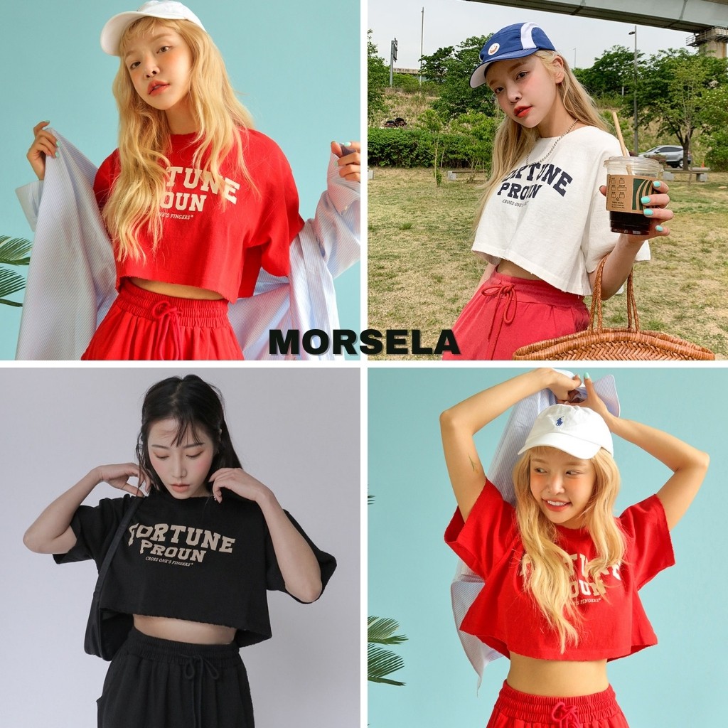 Áo croptop rộng tay lỡ FORTUNE dành cho nữ - Áo crop top kiểu - Morsela