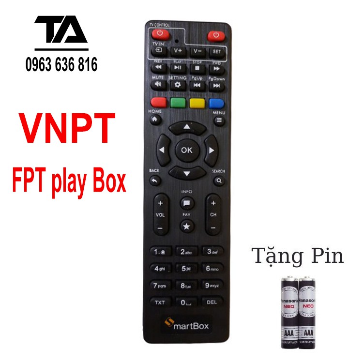 [FREESHIP 50K] Điều khiển đầu thu Smart Box dùng cho VNPT và FPT Play BOX