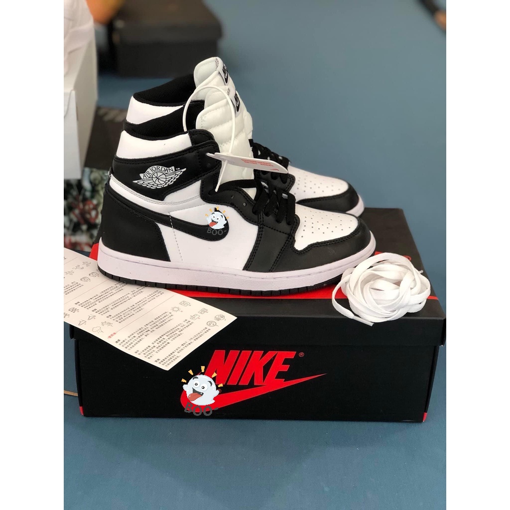Giày Thể Jordan Panda Cổ Cao Giầy Sneaker Panda JD1 Trắng Đen Cao Cấp