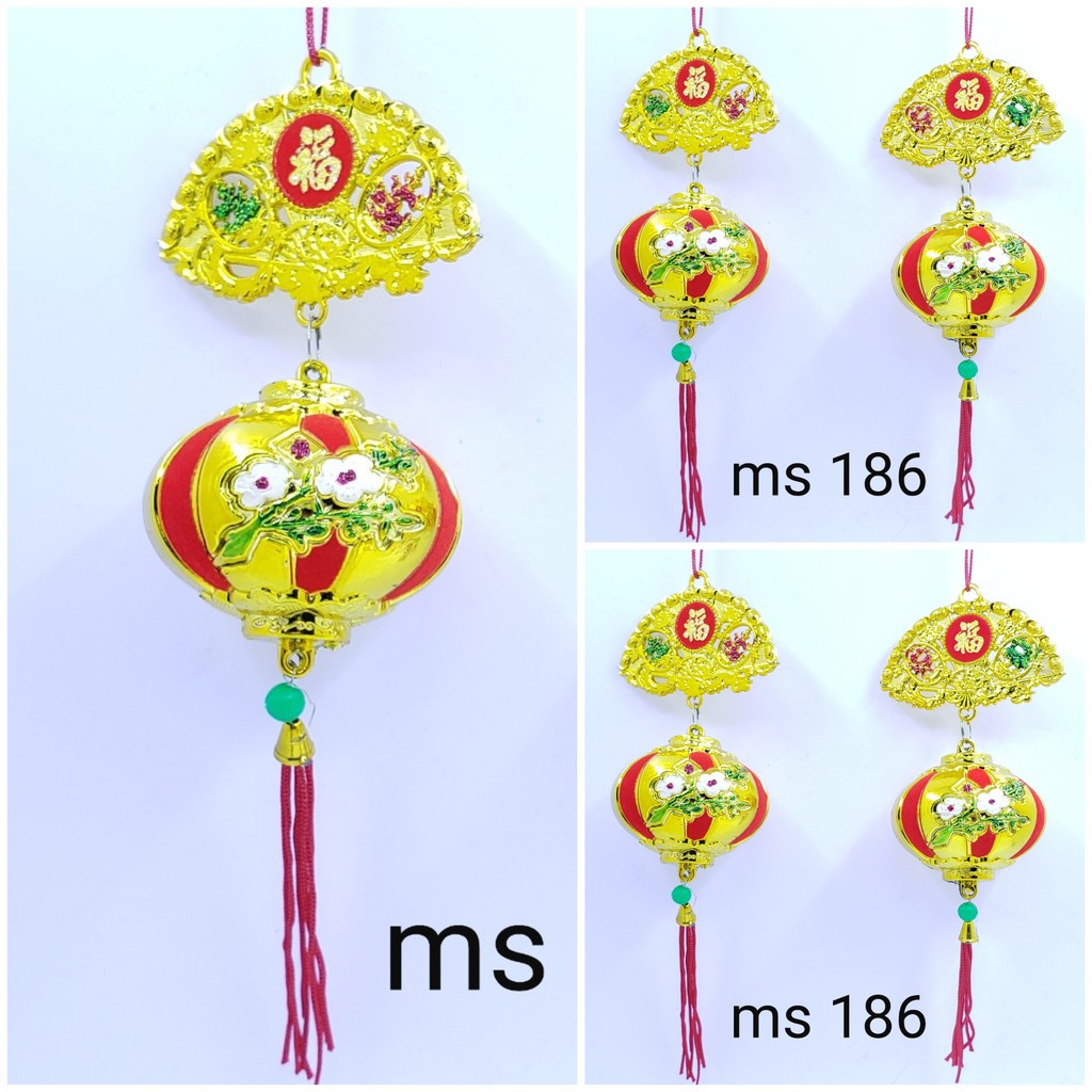 QUẠT ĐÈN HOA SỌC TRANG TRÍ TẾT NK186