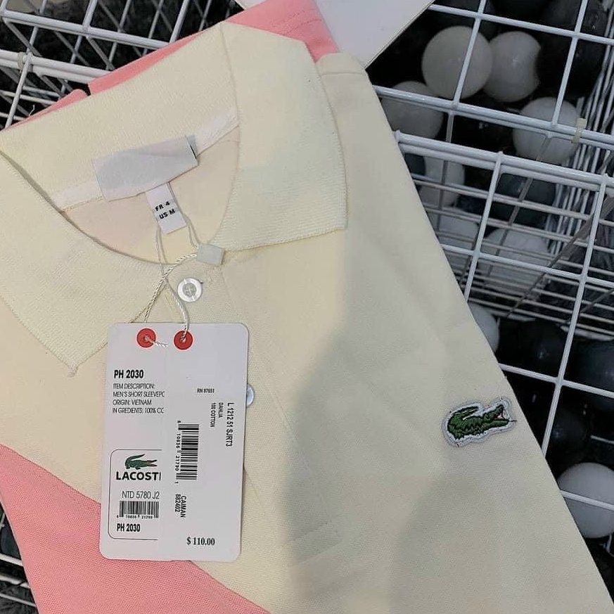 Áo polo nữ phối trắng hồng, áo polo nữ cộc tay, polo cá sấu nữ trắng phối hồng