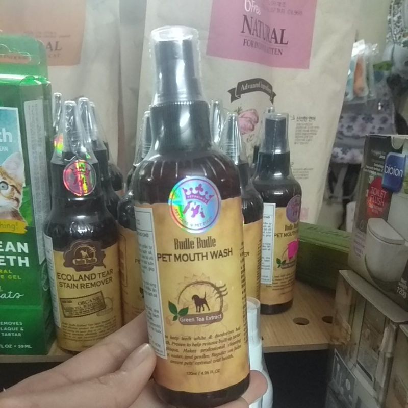 Budle budle pet mouth wash xịt vệ sinh răng miệng cho chó 120ml