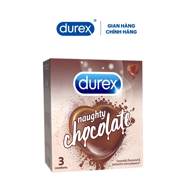 Bộ 3 Bao cao su Durex Naughty Chocolate (3 bao/hộp)