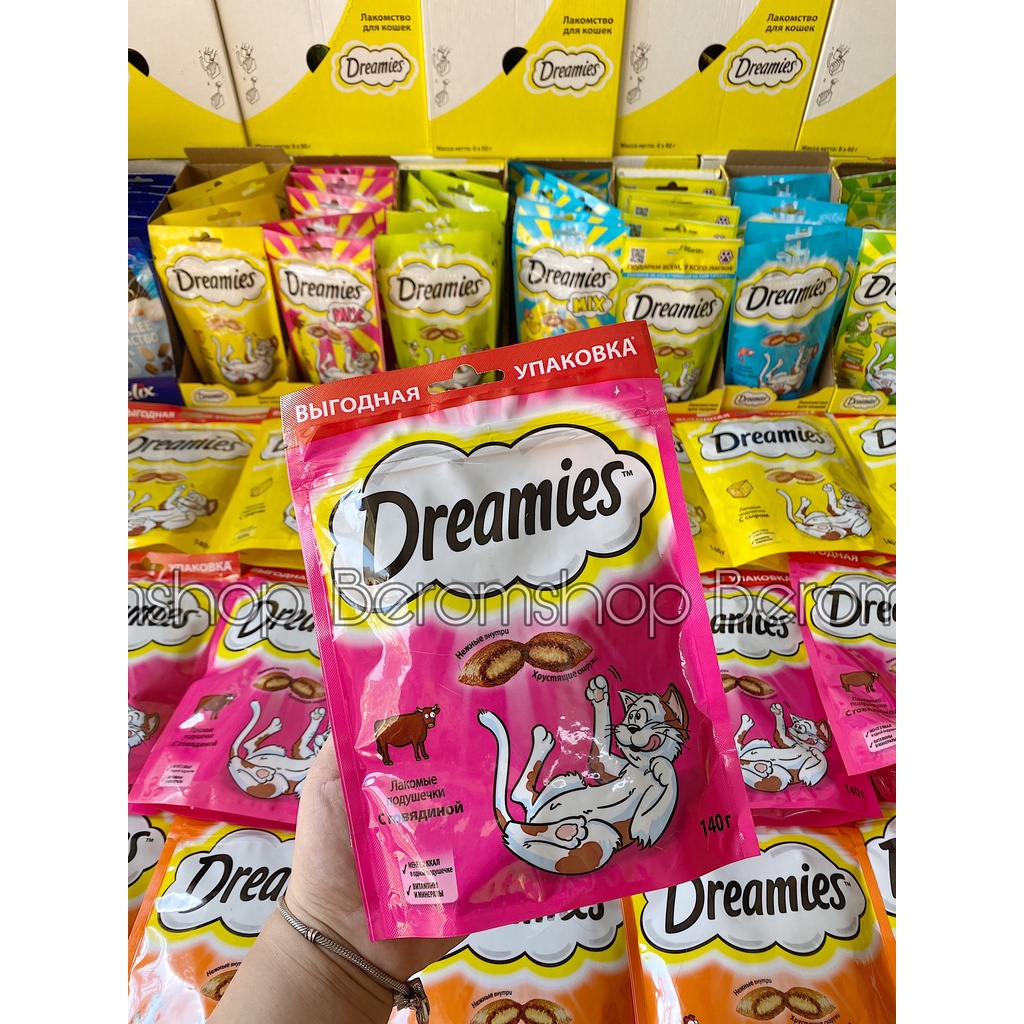 HẠT DINH DƯỠNG DREAMIES CHO MÈO 140G NHIỀU VỊ NHẬP NGA GIÁ CỰC RẺ