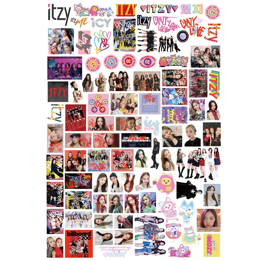 Miếng dán trang trí hình nhóm nhạc BLACKPINK ITZY SEVENTEEN NCT127 Stray Kids TWICE GOT7 TXT