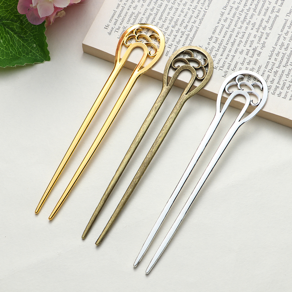 (Hàng Mới Về) Trâm Cài Tóc Chữ U Bằng Kim Loại Phong Cách Cổ Điển Cho Nữ