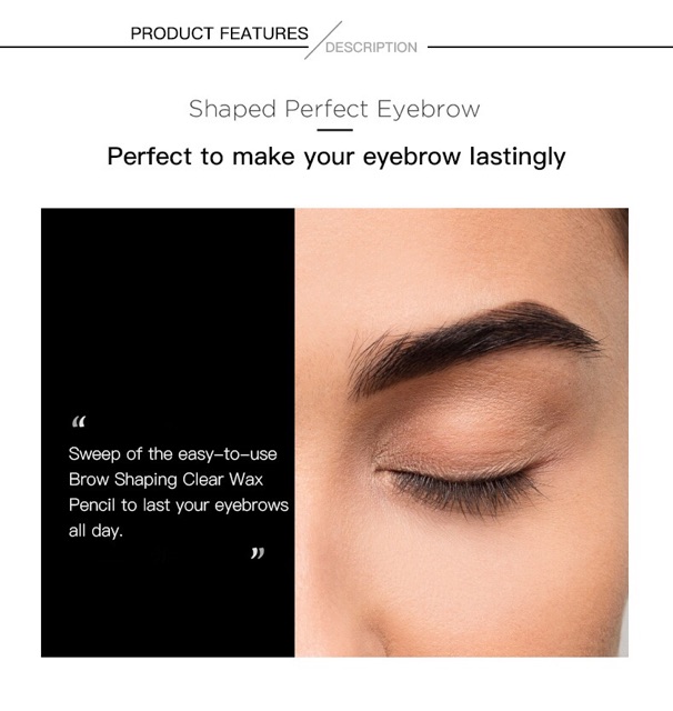 Bút sáp không màu pudaier giữ dáng lông mày+ chống lem trôi kèm đầu gọt bút | BigBuy360 - bigbuy360.vn